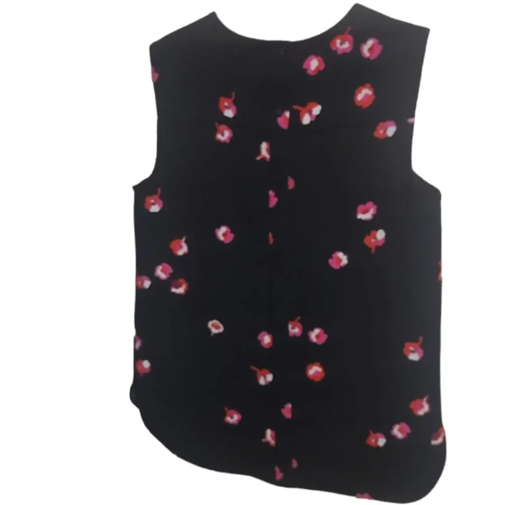 Kate Spade Cherry Blossom Sleeveless Top in Black